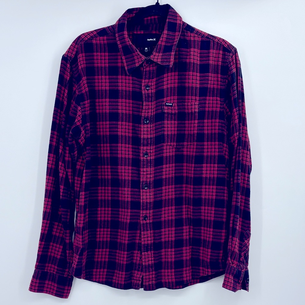 Hurley Red Black Checkered Men's Shirt